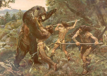 Ours des cavernes chasse